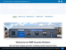 Tablet Screenshot of nbrscooterbrokers.co.uk
